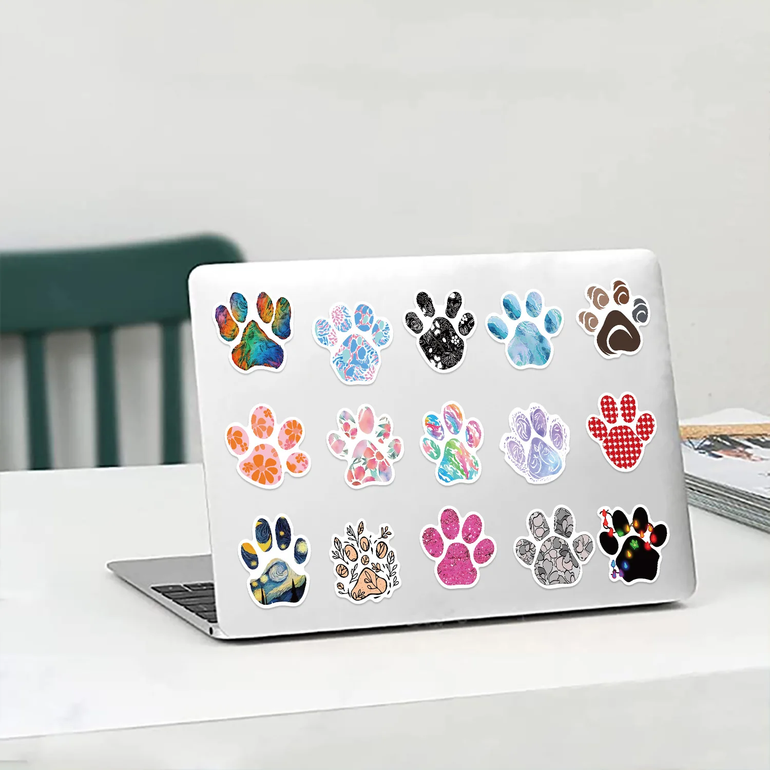 50PCS Paw Print Stickers Cute Cartoon Cat Dog Animals Pack | Cool Colorful Deacls Graffiti Vinyl PVC Waterproof