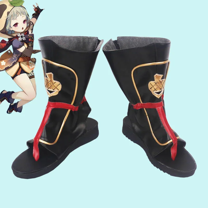 Game Genshin impact Sayu cos shoes PU leather comfortable boots highly restored cosplay theme anime