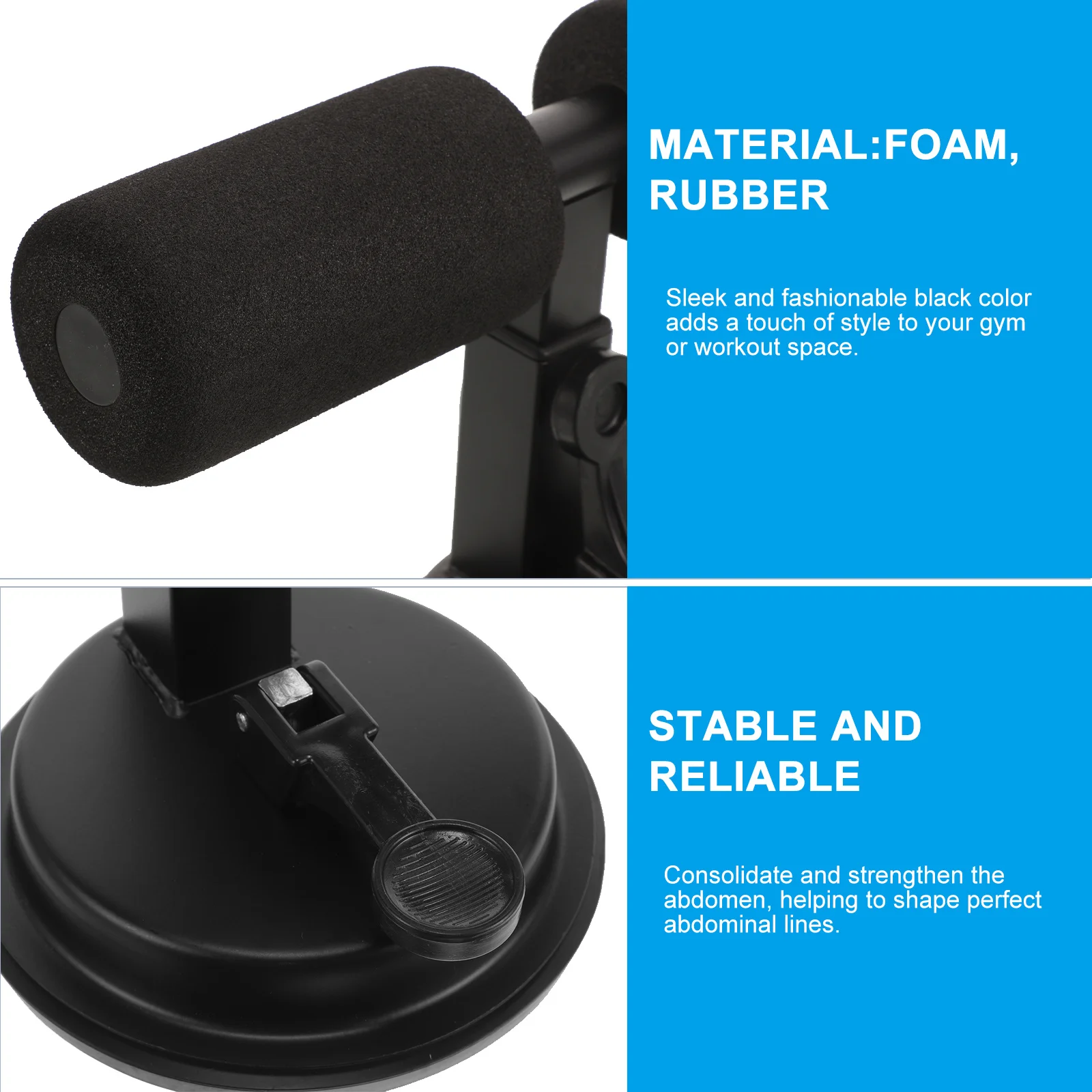 

Household Fitness Equipment Suction Cup Sit-Up Assist Device Durable Stable Fixation Ab Training Bar Indoor Exercise