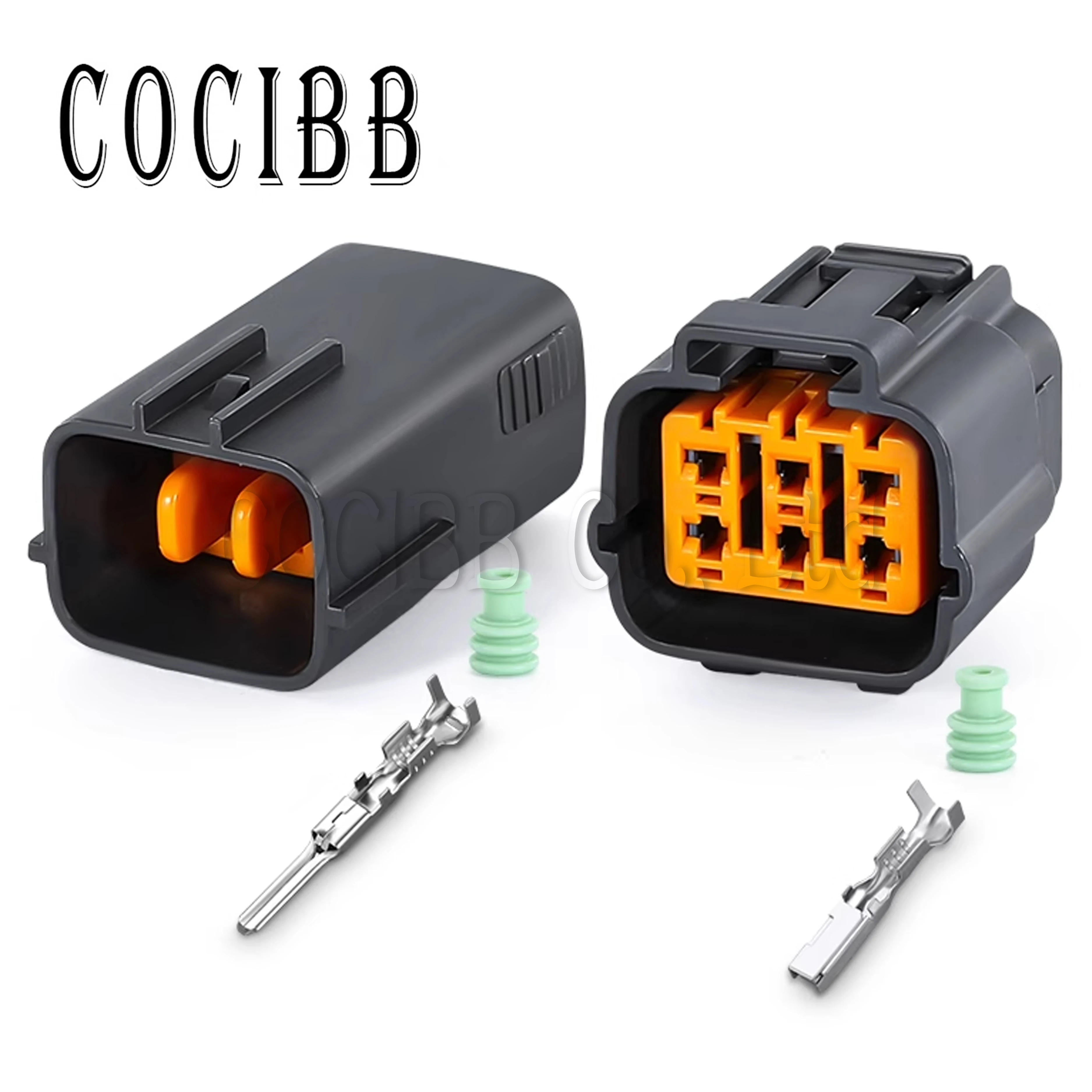 

1 Set 6 Pin Male Female Waterproof Auto Connector Car Accelerator Throttle Pedal Plug 6195-0024 6195-0021