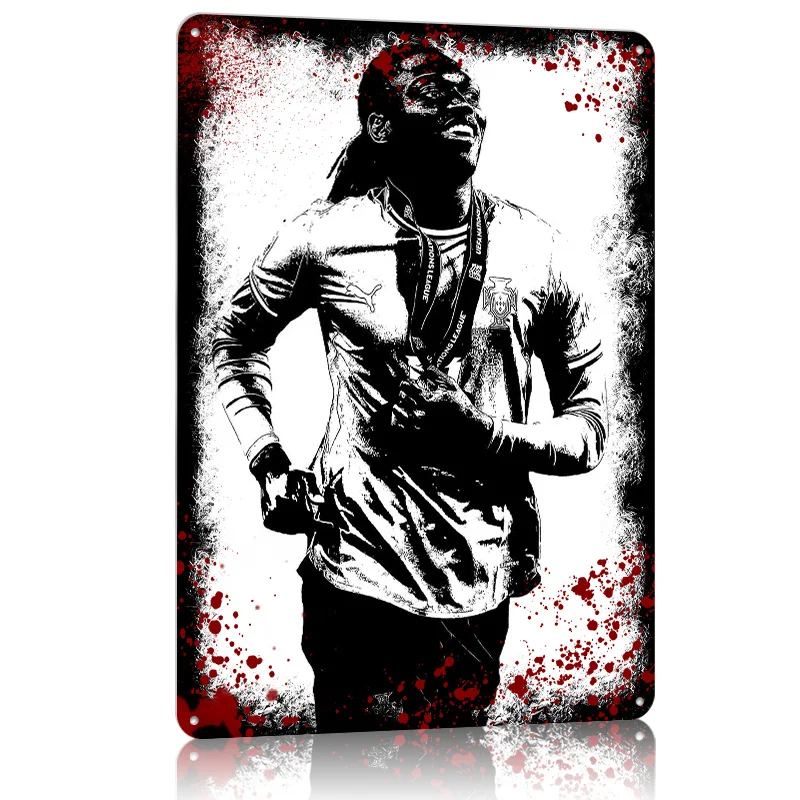 Rafael Leao Soccer Aluminum Printing Poster Things for Room Design Custom Metal Signs for Wall Art Decoration House Decor Retro