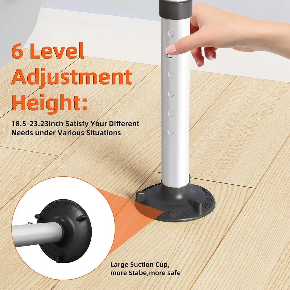 Bedside Commode Chair with Adjustable Height and Width, Raised Toilet Seat with Arms Handles and Back Support for Elderly, Porta