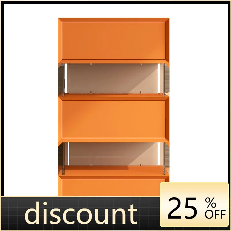 LMM Italian minimalist paint suspended three-bucket cabinet simple modern bedroom locker