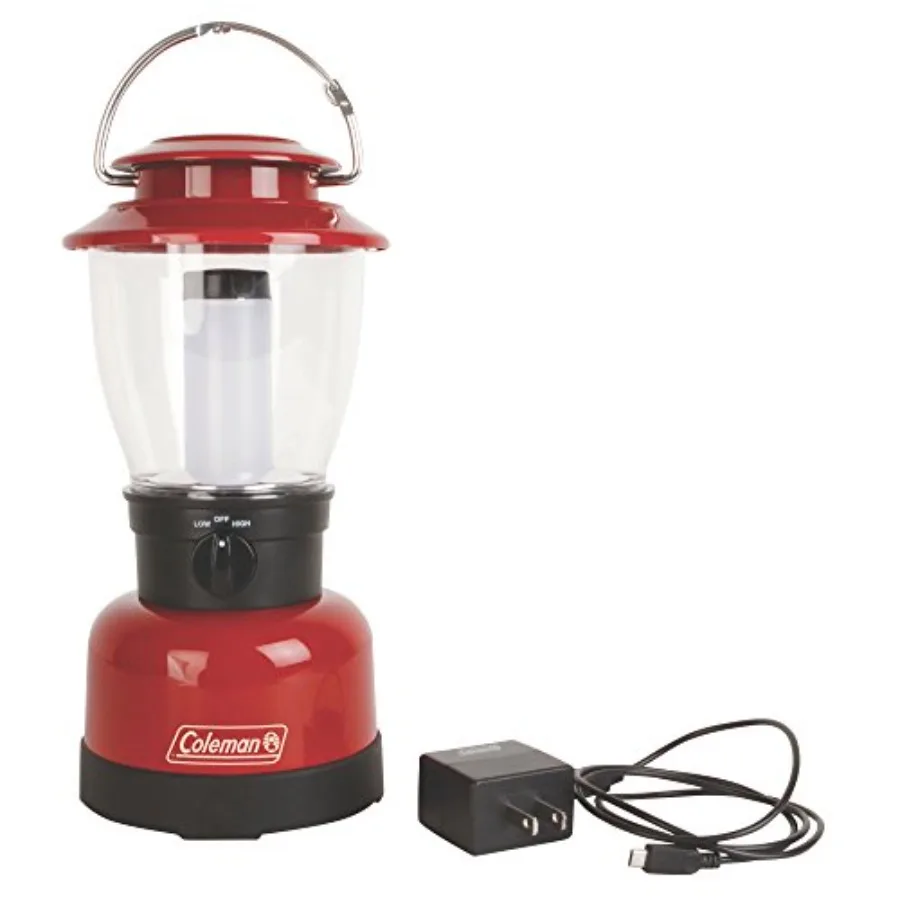 

Classic Rechargeable 400 Lumens LED Lantern Water-Resistant with USB Charging Port and Carry Handle in Black Ideal for Camping