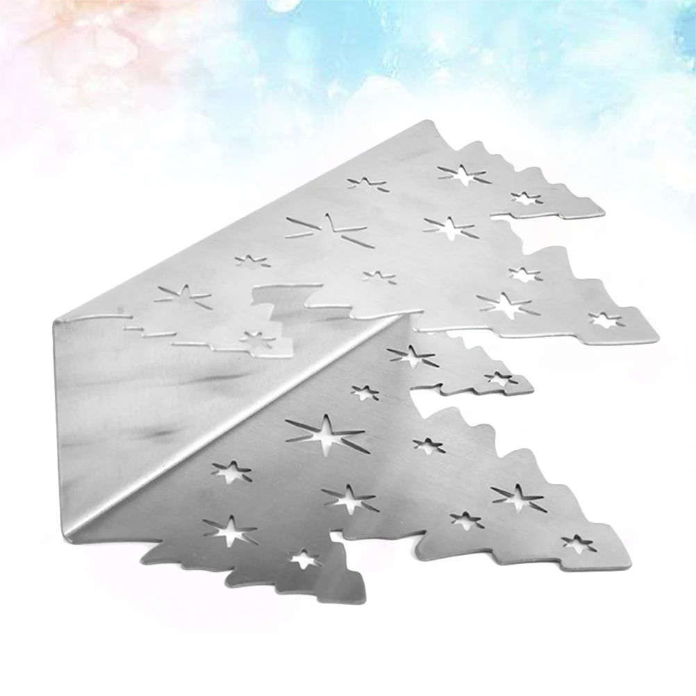 

Christmas Tree Shaped Tissue Holder Stainless Steel Napkin Dispenser For Home Kitchen Bathroom Cut-Out Paper Towel Rack
