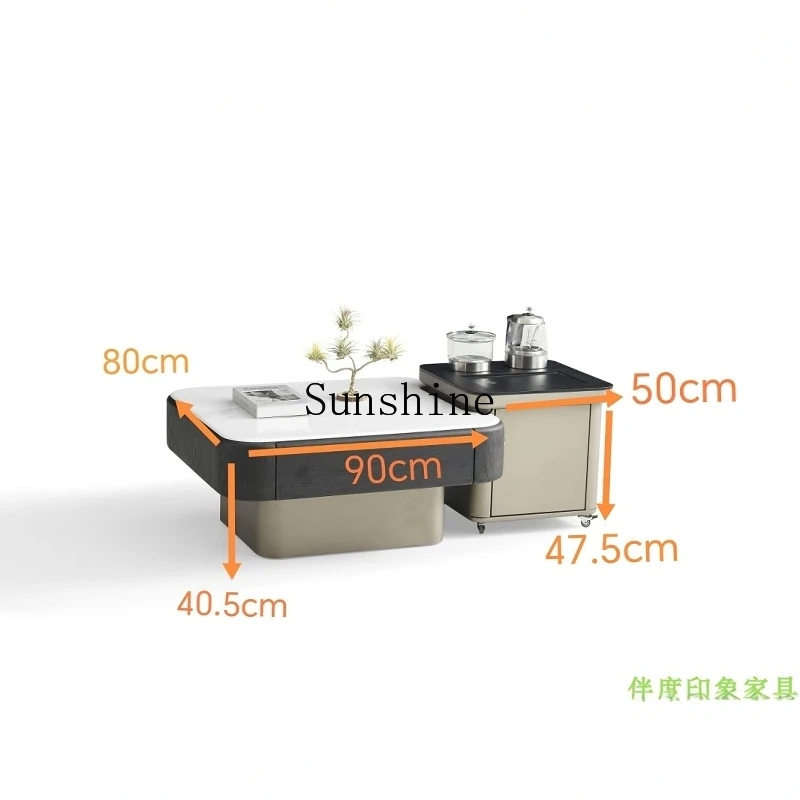 Office Multifunctional Minimalist Coffee Table Living Room Household Removable Kung Fu Coffee Table