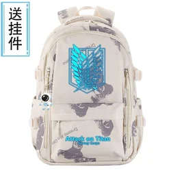 Breathable mesh, Glow-in-the-dark, Black Blue Grey Red, Attack On Titan, Shingeki no kyojin, Bags, Anime Backpacks Girls Boys