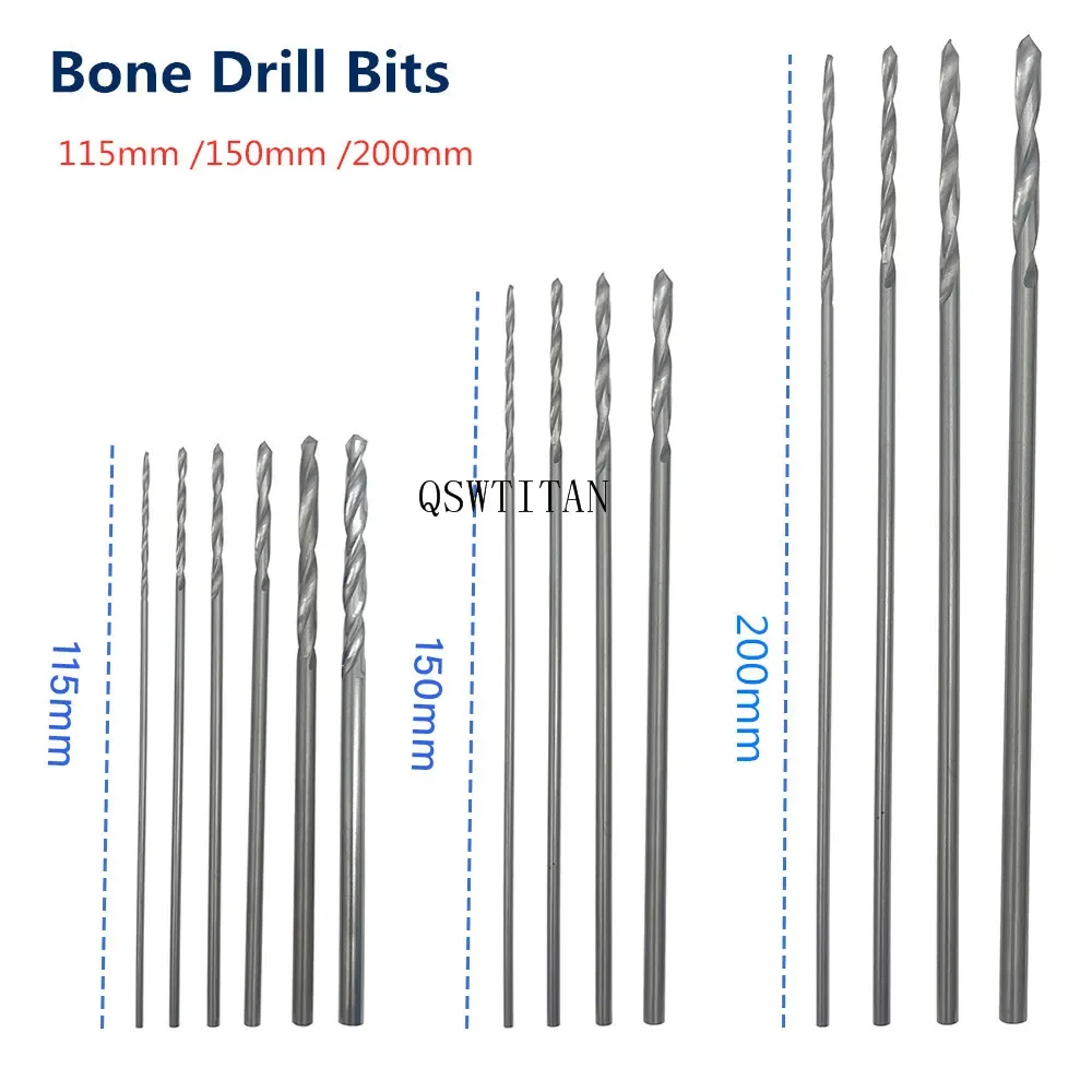 10pcs/set Stainless Steel Drill Bits Veterinary Orthopedics Instruments