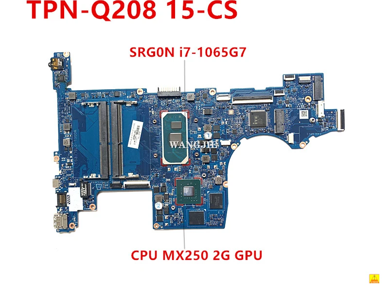 

L67284-001 L67284-601 DAG7BLMB8D0 For HP TPN-Q208 15-CS 15-cs3040TX Motherboard SRG0N i7-1065G7 CPU MX250 2G GPU