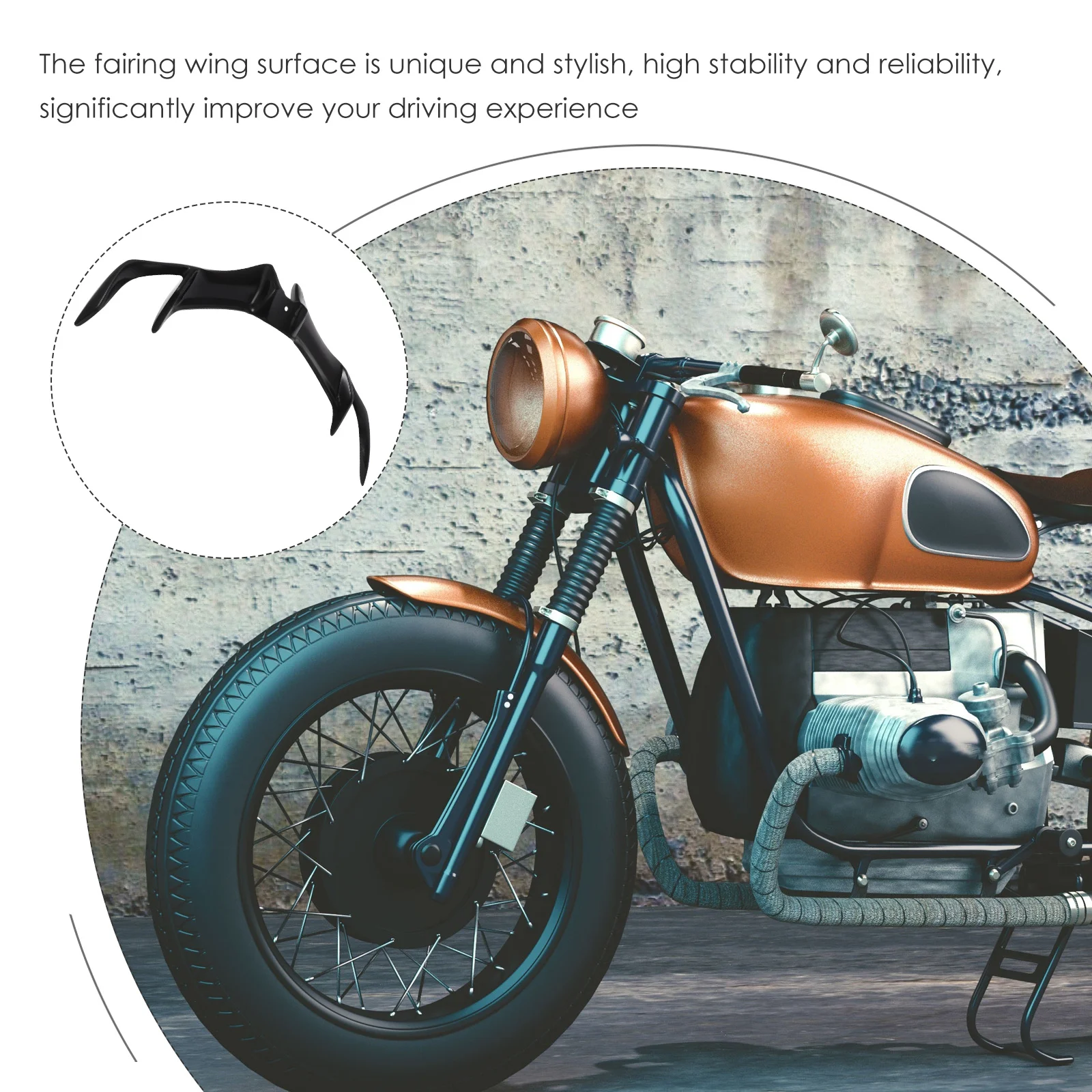 

Motorcycle Fairing Styling Spoiler Wing Wear-Resistant Front For Motorbike Enhanced Stability