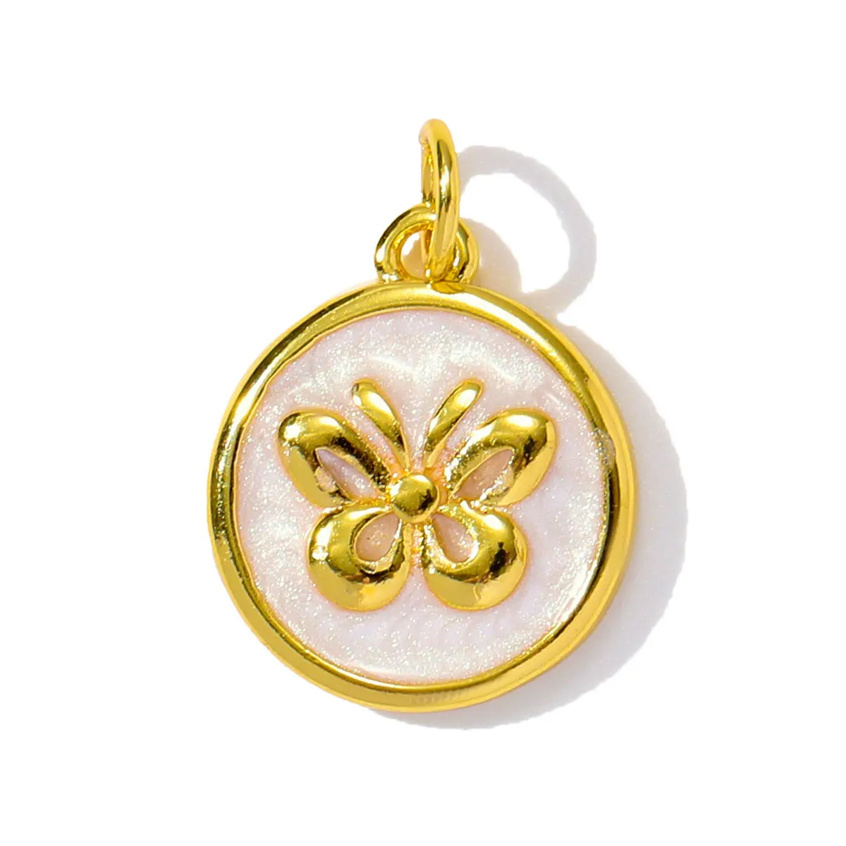 3pcs/Lot Wholesale Copper Enamel Moon Rose Lip Diy Charms Women Shell Cat Seahorse Necklace Pendants Butterfly Heart Jewelry - view 4