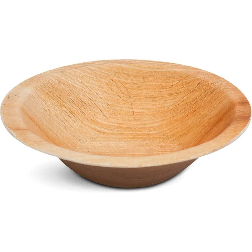 

Disposable Palm Leaf Bowls (100 Count, 5" Bowls) Strong Bowls Like Bamboo Party Bowls - Decorative Compostable Tableware