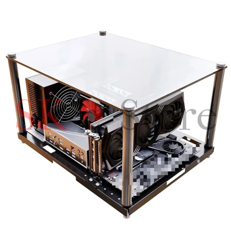 For ATX MATX Open Frame PC Test Bench Rack, DIY Gaming Open Air Computer Chassis