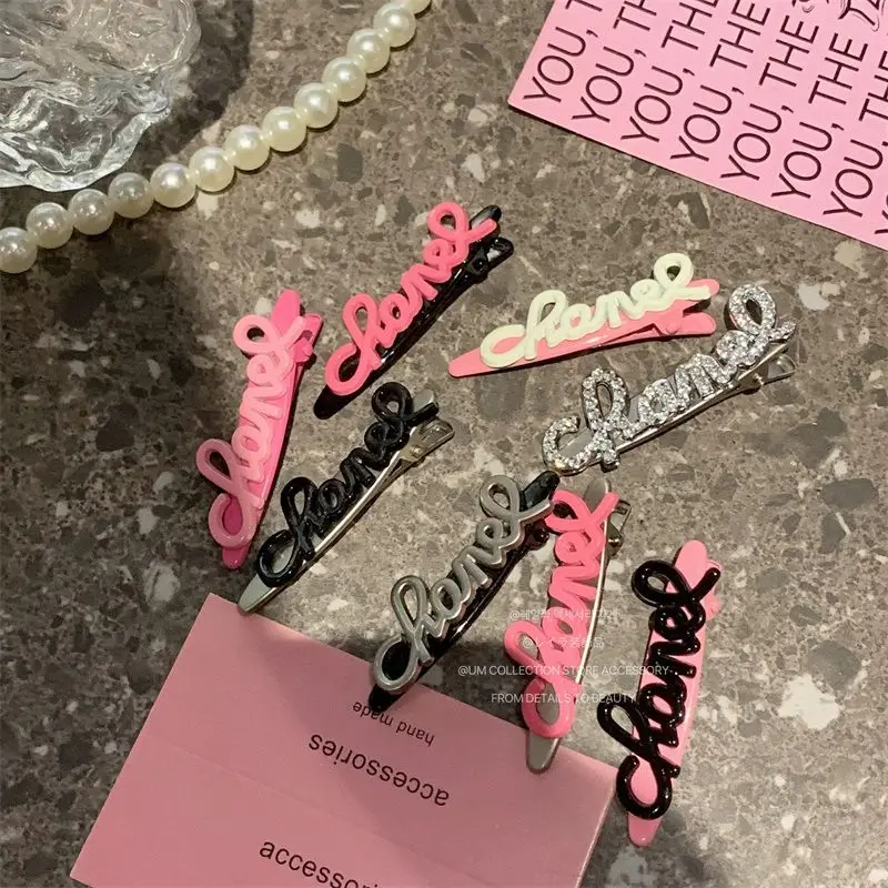 Kawaii Miniso Anime Hairpin Cute Barbie Cartoon Ins Y2K Fashionable and Sweet Set with Diamonds Broken Hair Clip Gifts for Girls