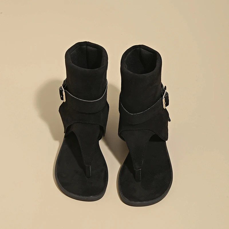 Ladies' thong sandals, cropped boot pants, versatile Roman sandals for summer