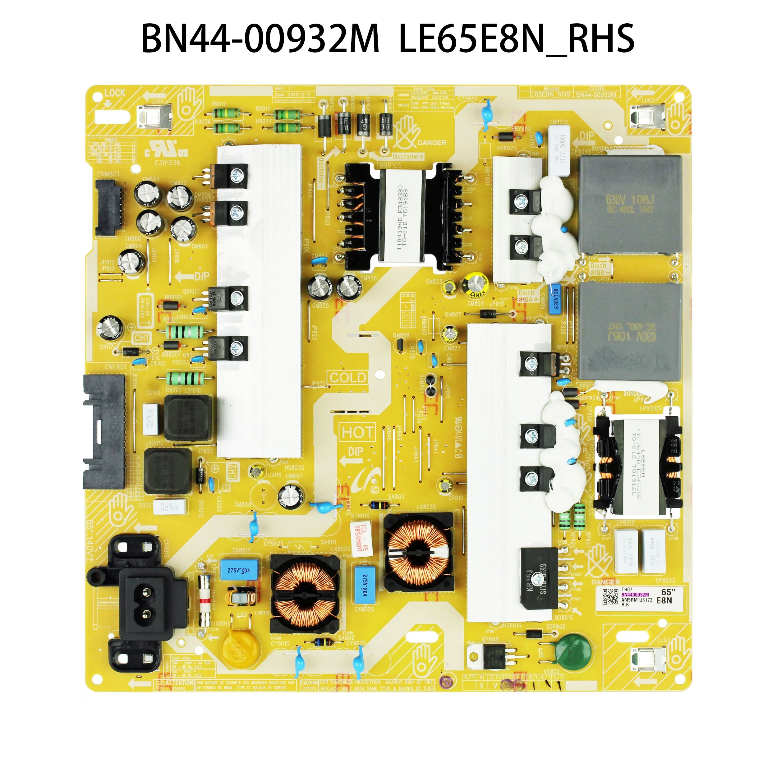 Power Supply Board BN44-00932M LE65E8N_RHS is for QN65Q60RAF QN65Q6DRAF UN65RU8000F UN65RU800DF UN65RU9000F UN65RU9000FXZA TV