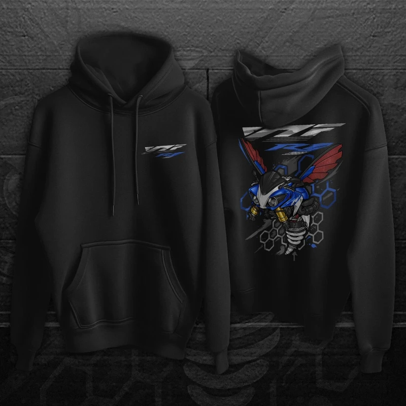 

2025 Autumn and Winter Mens Hoodie Bee Motorcycle Hoodie for Riders, YZF R1 High-end Luxury Is for Both Men and Women Top Y2k