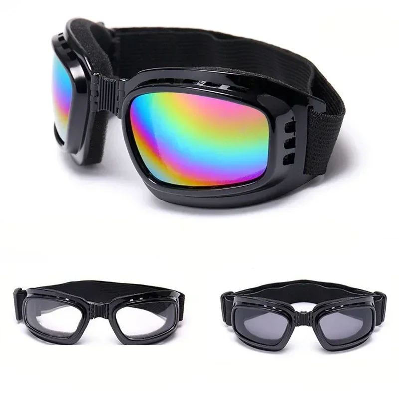 Motorcycle Anti-glare Glasses Sports Ski Goggles Windproof Dustproof UV Folding Sponge Outdoor Goggles Riding Equipment