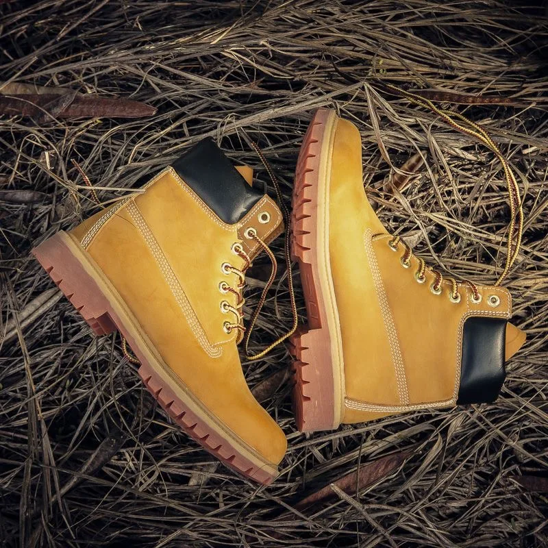 Men Women Boots Fashion High Top Leather Boots High Quality Leather Ankle Boots for Men Women Non Slip Platform Boot Botas Mujer