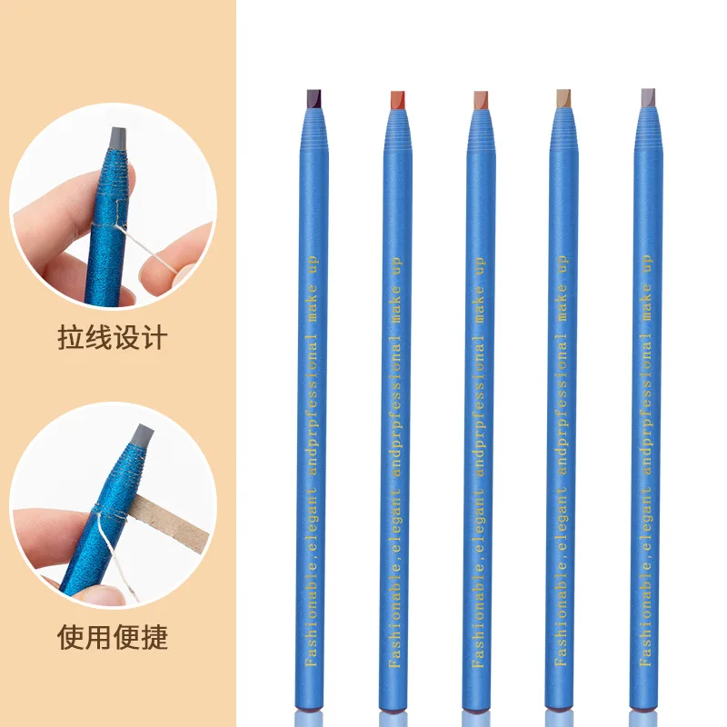 1 Pc Waterdicht Zweet-proof Wenkbrauwpotlood Professionele Langdurige Niet Vervagen Anti-Corona Natuurlijke Wenkbrauwpotlood Makeup Tools