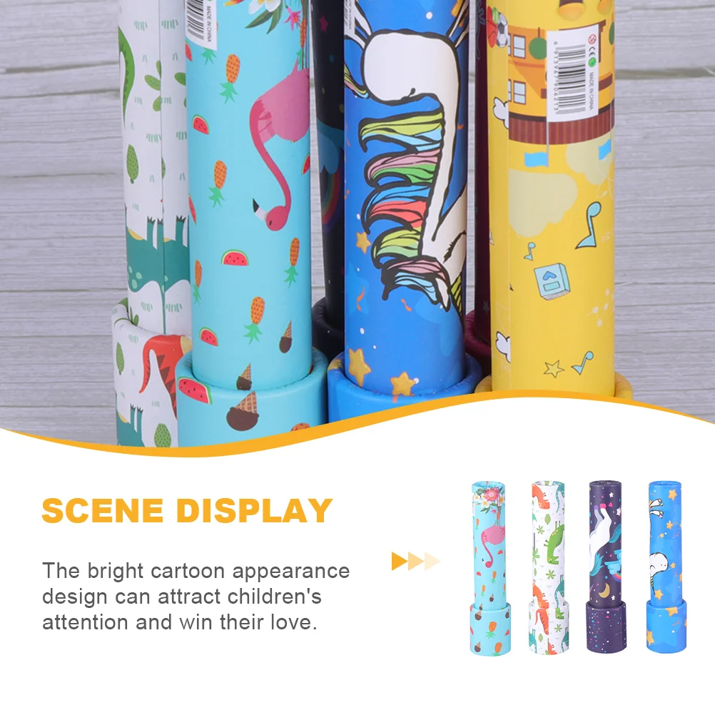 4 Pcs Aldult Kaleidoscope Toddler Child Toys Childrens Sensory Cartoon Paper Funny