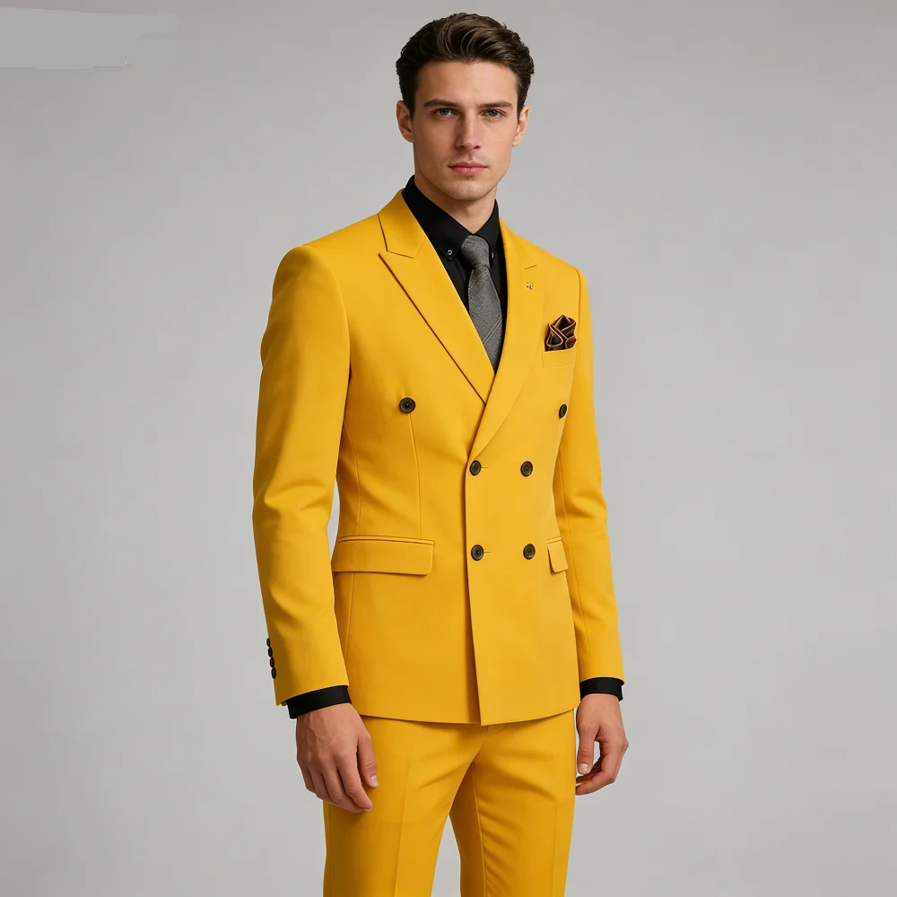 

Мужской двубортный комплект из трех предметов, свадебный костюм жениха больших размеров, молодежный деловой деловой повседневный костюм, комплект