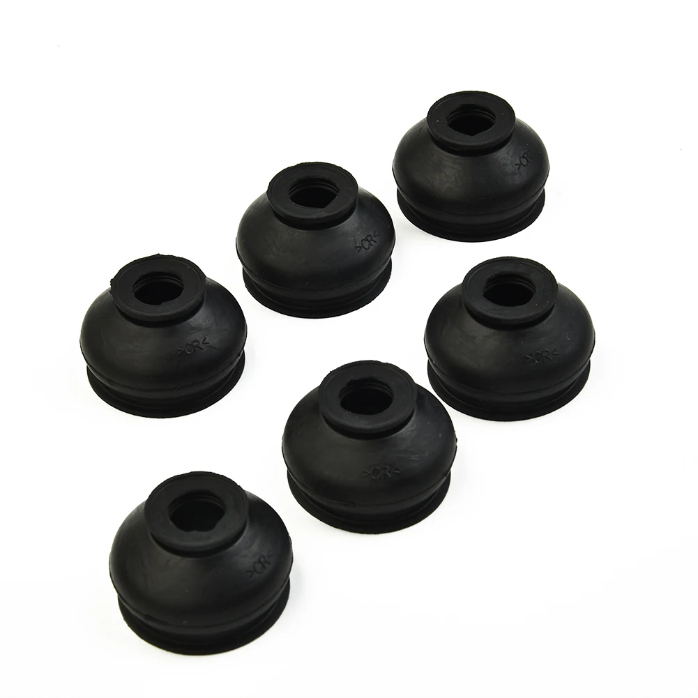 Black Dust Cover Ball Joints, Acessórios de manutenção do carro, bota de poeira do carro, Tie Rod End, 100% Brand New, 6Pcs