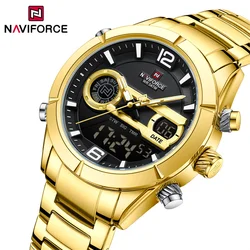 NAVIFORCE Uomini di Marca Orologi di Lusso Impermeabile Sport Orologio Da Polso Cronografo Digitale Al Quarzo Orologio Militare Relogio Masculino 2024