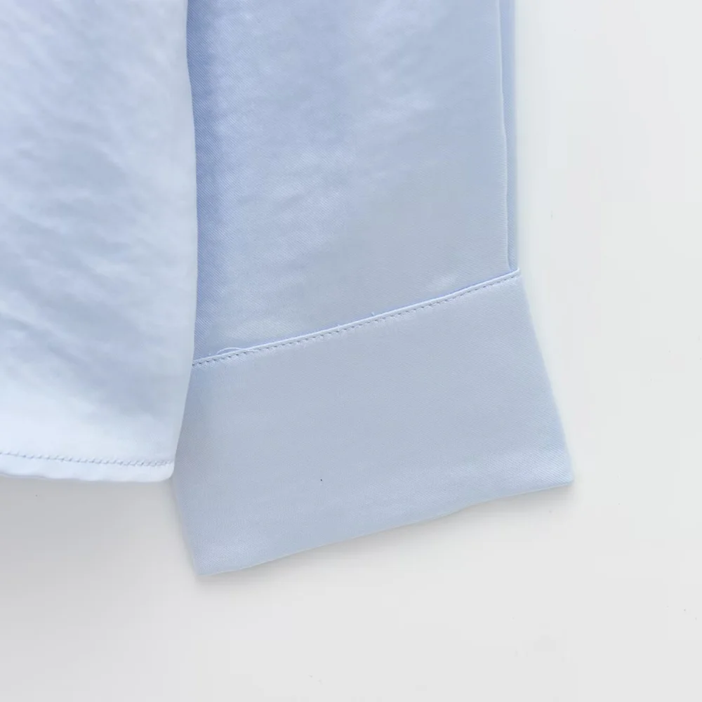 Haut ample à Texture de soie pour femmes, col rond, manches longues, avec chapeau et sangle, nouvelle mode automne/hiver