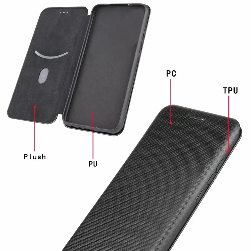 Funda Matte Flip Case for UMIDIGI A11S A9 Pro S5 Pro A7 Pro A3X A3S Power 3 5S Carbon Fiber Shell Coque Phone Case Cover Capa