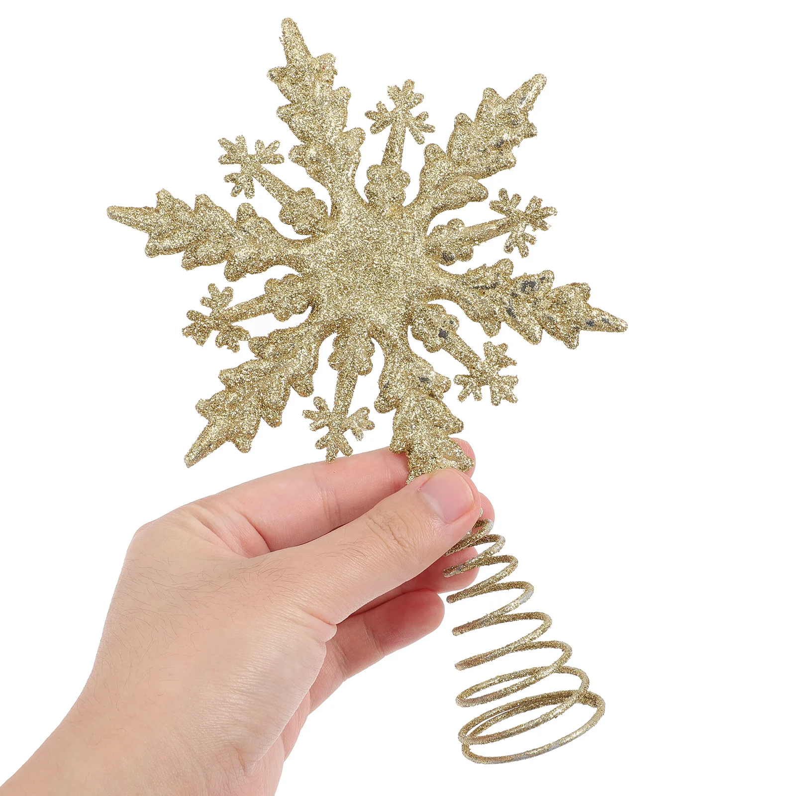 

Snowflake Tree Topper Xmas Star Decoration Vintage Home Decor Holiday Christmas Tree Ornament Sparkling Christmas Decoration