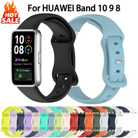 Silicone straps For Huawei Band 10/9/9 NFC Strap Accessories Replacement Sport bracelet pulseira correa for Huawei Bands 8/8NFC