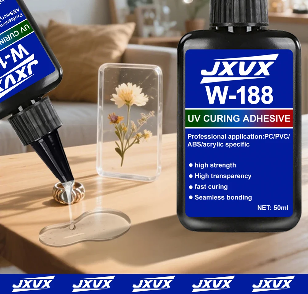 

(50g High-Capacity DIY Adhesive) UV-Cured High-Transparency, High-Strength Resin Adhesive—For Metal, Glass, and Plastic