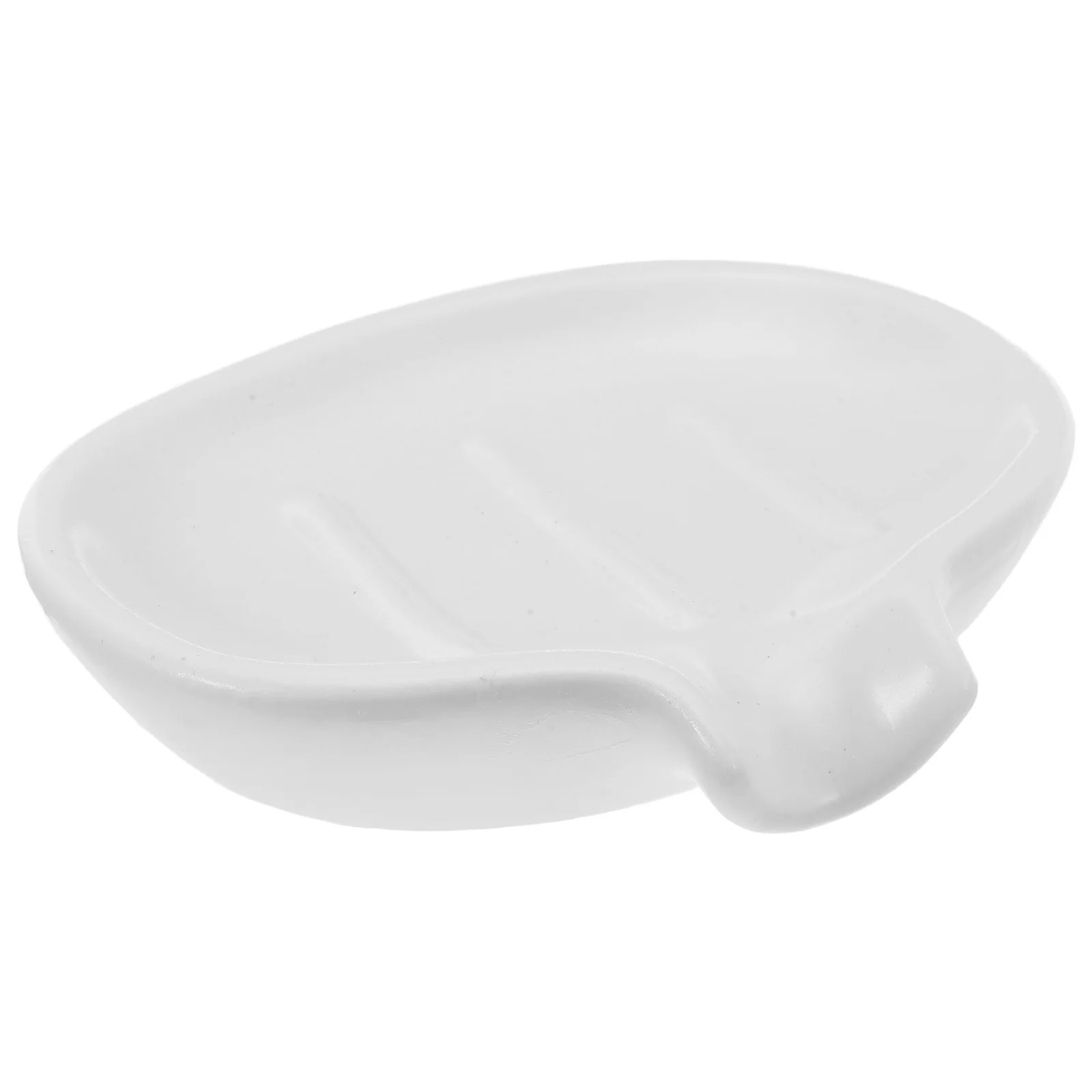 

Ceramic Soap Dish White Bar Soap Holder Draining Minimalist Decorative Shower Kitchen Sink Bathroom Accessories 5.31x4.32 Inch