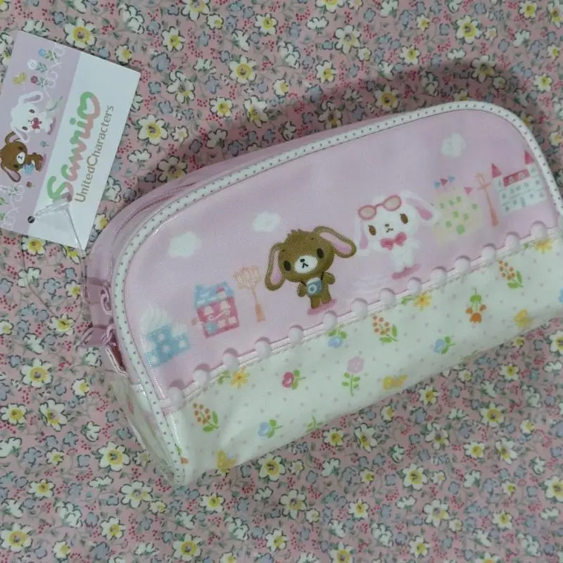 New Kawaii Cute Sugarbunnies Pencil Case Cosmetic Bag Large Capacity Student Desktop Miscellaneous Storage Bag Gift for Girls