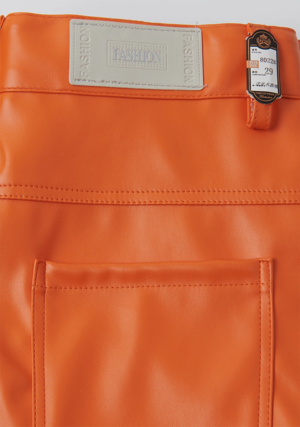 Herren-Lederhose, schmale Passform, Stretch, modische PU-Lederhose, Nachtclub, Party- und Tanzhose, dünn – Detail 12
