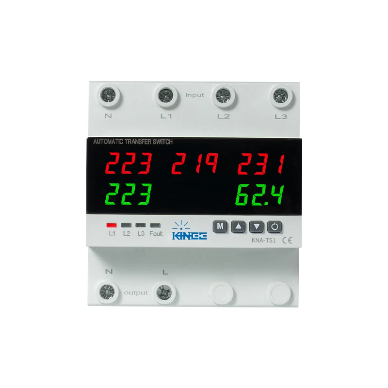 

3 Phase 63A 80A 100A Din Rail Adjustable Over Under Voltage Current Limit protection Digital Protector