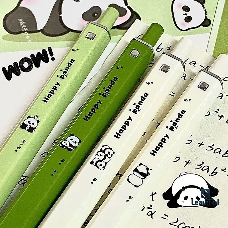 1/4Pcs Kreative Niedlichen Cartoon Panda Farbverlauf Gel Stift Kawaii Student Schreibwaren 0,5mm Schwarz Tinte Stift schule Büro Liefert