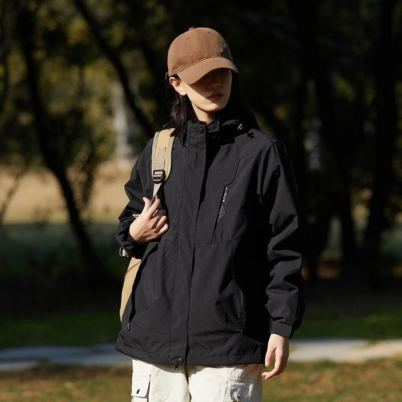 

​Windproof Waterproof Hiking Jacket for Men Women 3 in 1 Detachable Insulated Outdoor Winter Coat​