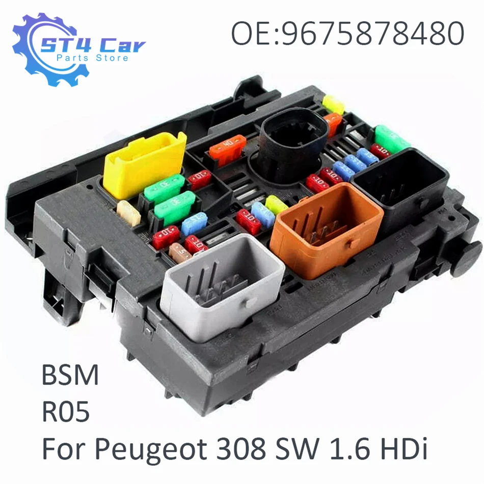 9675878480 BSM-R05-00 Engine Fuse Box For Peugeot 308 SW 1.6 HDi 2007-2014 R05