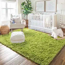 Shag Living Room Silk Wool Carpet Home Bedroom Bed Full Floor Mat Nordic Sofa Non-Slip Mat Simple Wind Plush Cushion