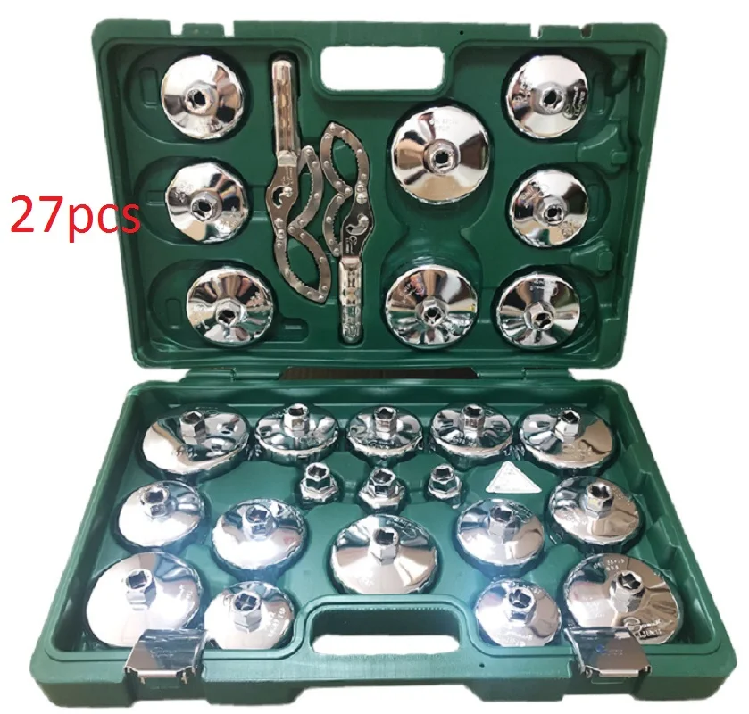 25-27Pcs Steel machine filter wrench filter element oil lattice spanner steam protection tool thickened cap oil filter