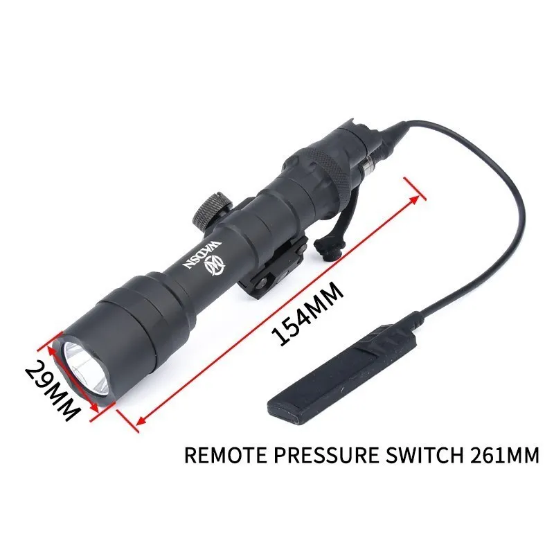 Imagem -06 - Wadsn ir Iluminado Conjunto de Lanterna Led Scout Light Tactical Hunting Spotlight Botão Interruptor de Dupla Função M600u 850nm