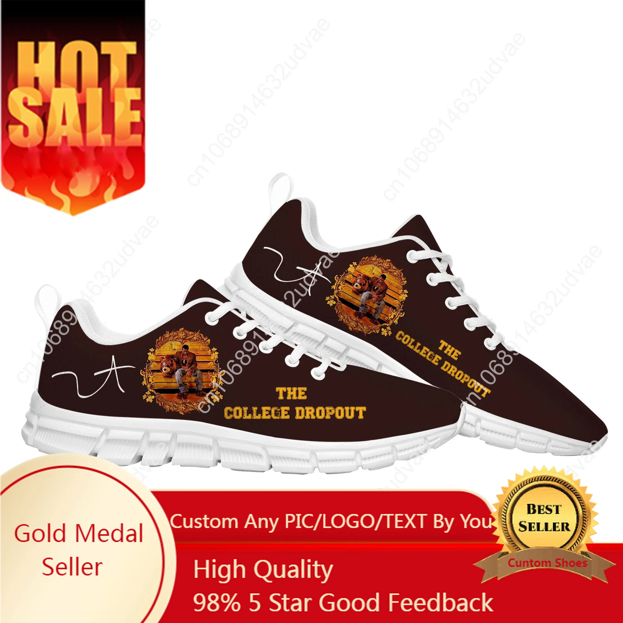 

Kanye West Sports Shoes Mens Womens Teenager Customized Sneakers DIY Casual Custom Made Shoe High Quality Couple Shoes