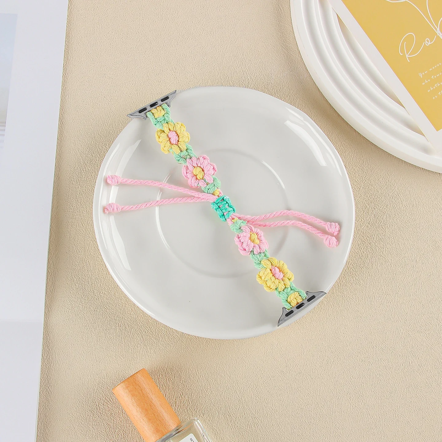 حبل مضفر ممتاز لساعة أبل للنساء 10/9/8/7/6/5/4/3/ 38 مم 40 مم 41 مم 42 مم 44 مم 45 مم 46 مم