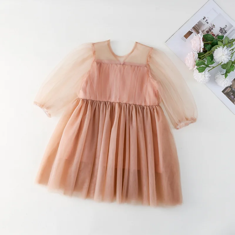 Girls Skirt 2026 Spring and Autumn New Childrens Clothing Korean Style Girl Baby Fashion French Sweet Princess Gauze Skirt