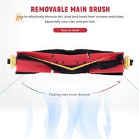 AY00-Easy Clean Main Brush For Roborock S6 Maxv, S6, S6 Pure, E4,S4 Max,S4, S5 Max, S5, E35, E2 Robot Vacuum Cleaner