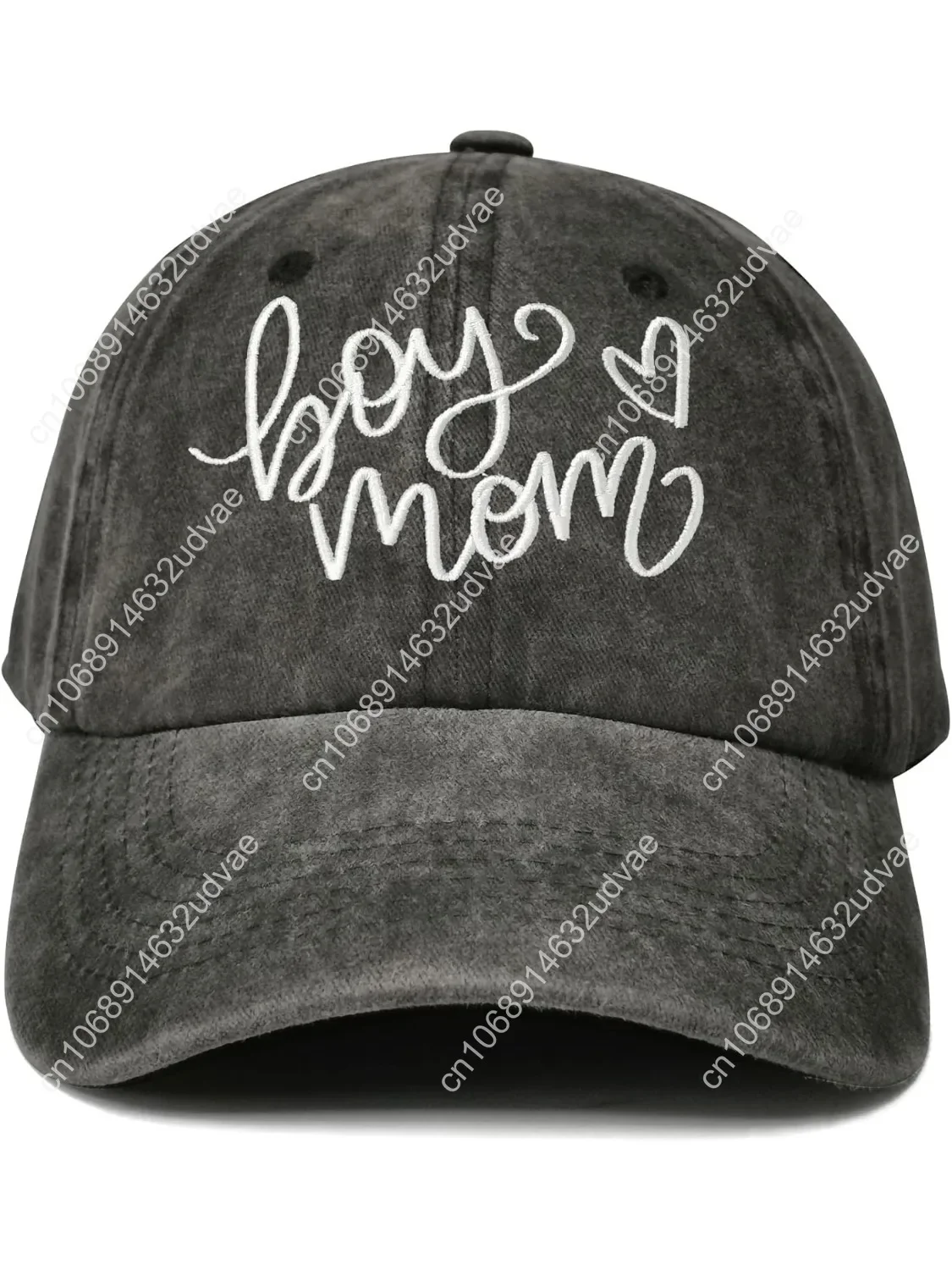 

Boys Mom Embroidered Hats Novelty Cowboy Baseball Cap Retro Big Head Hats Men Large Head Hats Adjustable Black