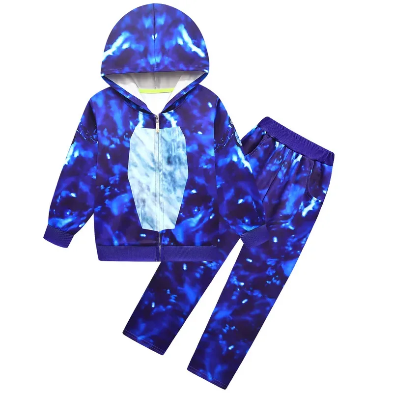 أنيمي تأثيري الأطفال القرد زي VR ألعاب الغوريلا العلامة صبي الفتيات البلوز هوديي السراويل دعوى الاطفال GorillaTag هالوين 72th