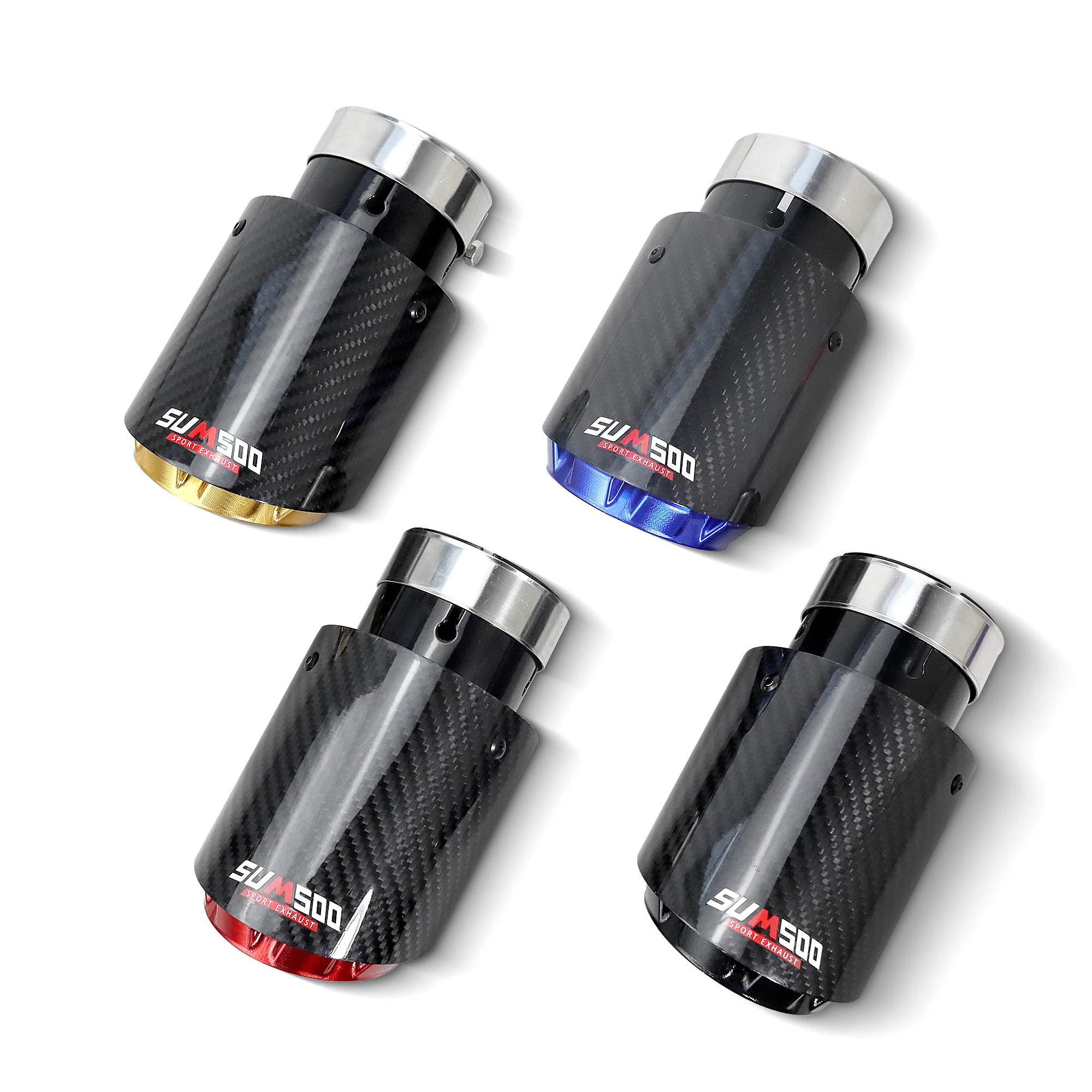 SUMSOO carbon exhaust tips Multi-color muffler Tail pipe for decorate universal Muffler Pipes